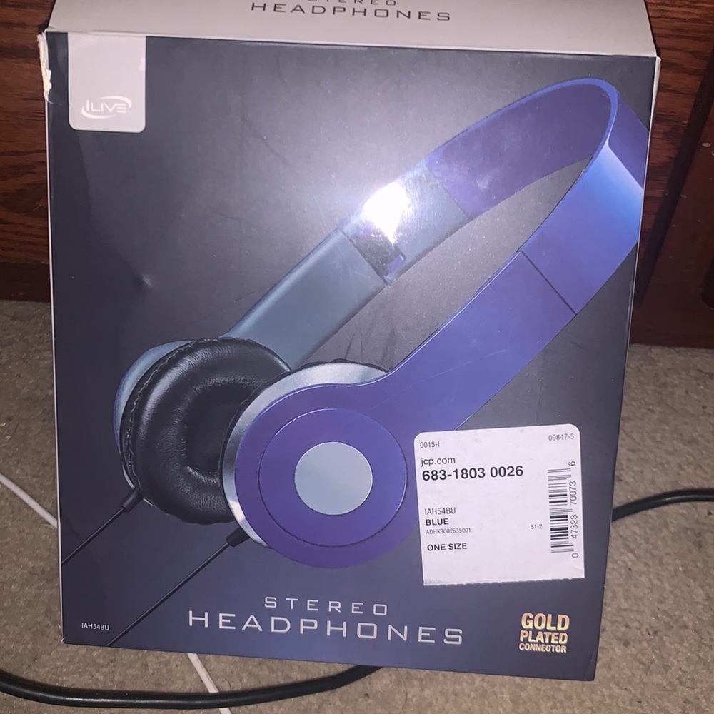 Blue Stereo Headphones